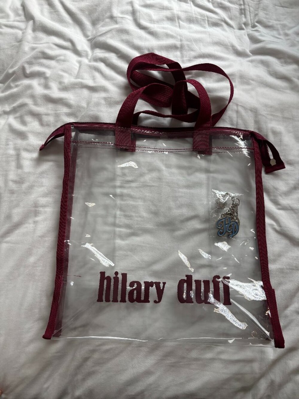 Hilary Duff Lucky Me Tour Vip Clear Bag + Hilary Duff Discoball Keychain